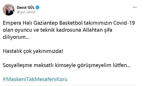 Gaziantep Basketbol'a korona virüs şoku Gaziantep Basketbol'a korona virüs şoku