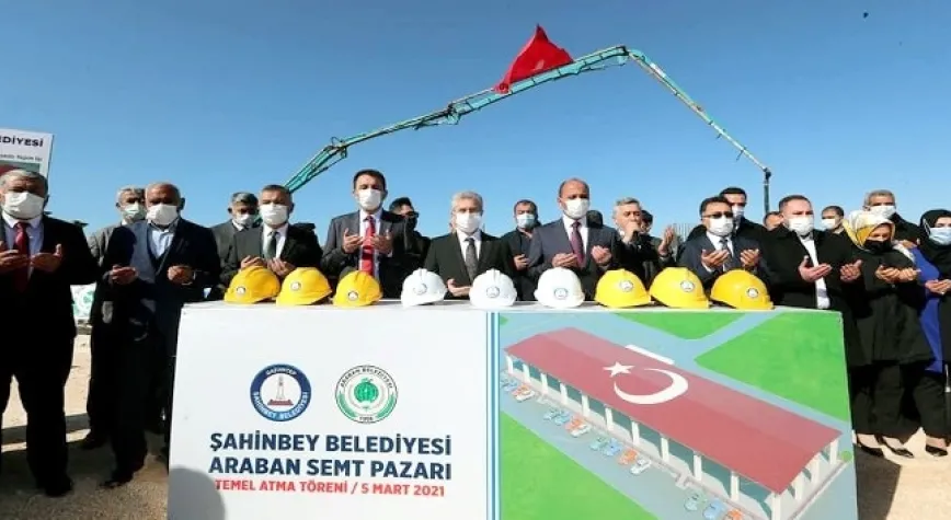 Araban’da Kapalı Semt Pazarı Yeri’nin temeli atıldı