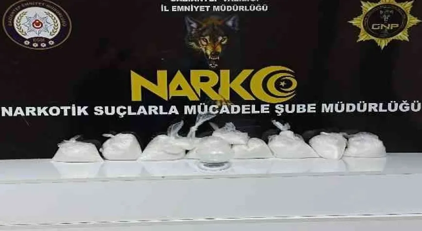 Gaziantep’te 8,5 kilo uyuşturucu ele geçirildi