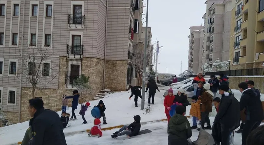 Gaziantep’te  Doyasıya Kar keyfini çıkardılar