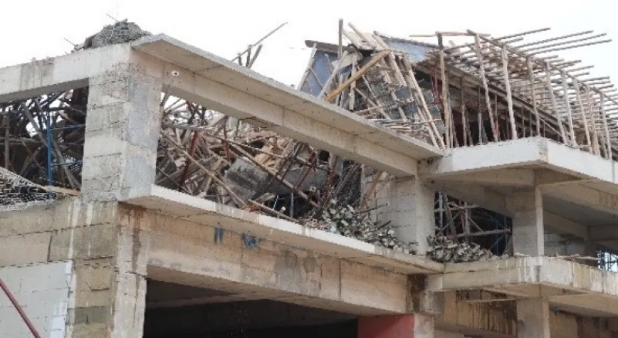 Gaziantep’te otel inşaatında çökme