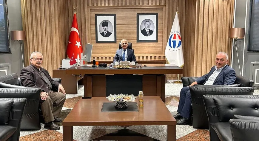 Memur-Sen Genel Sekreter Yardımcısı Mustafa Sami Çetin’den GAÜN Rektörü Doğan’a ziyaret