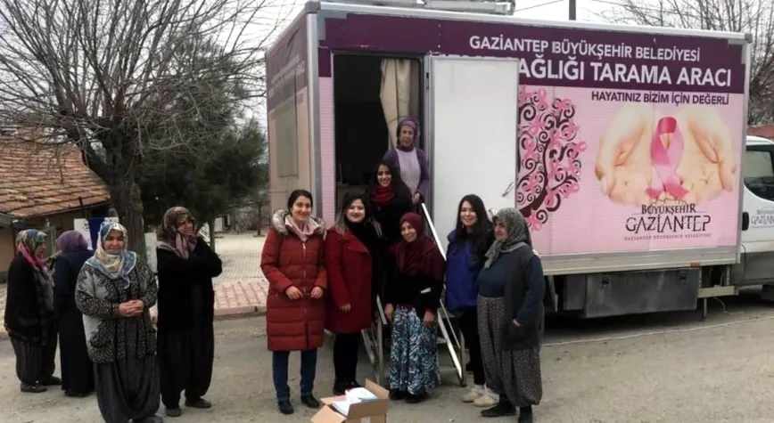 Mobil kanser tarama aracıyla örnek hizmet