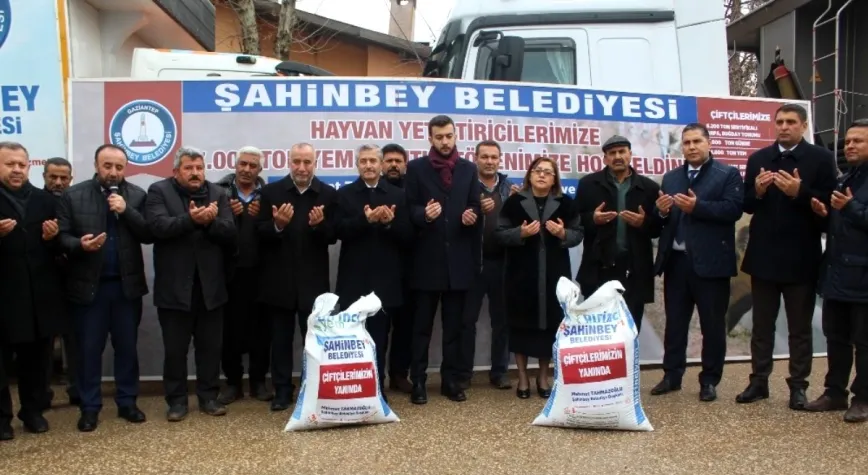 Şahinbey den hayvan yetiştiricilerine 7 bin ton yem desteği