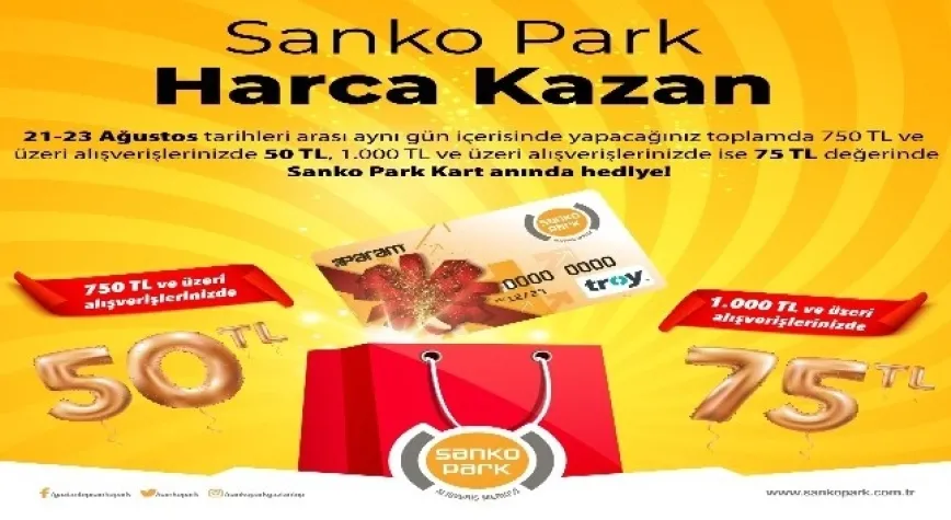 Sanko Park’ta harcamalarınız paraya dönüşüyor