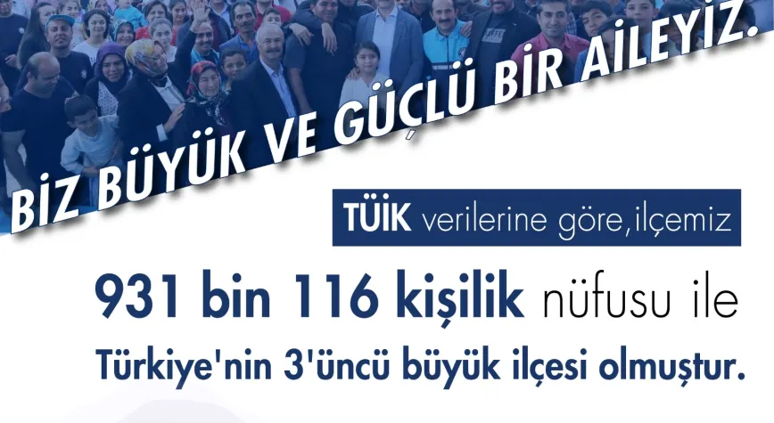 TÜRKİYE’NİN 3. BÜYÜK İLÇESİ ŞAHİNBEY