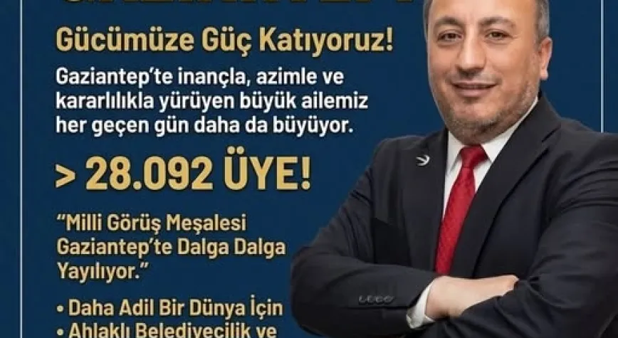 Yıldız: Gaziantep Üye Artışında Türkiye Birincisi Oldu